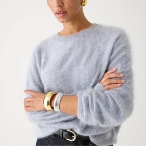 J.Crew EUC 🩶Brushed Cashmere Frosted Grey Crewneck Sweater XS 🩶